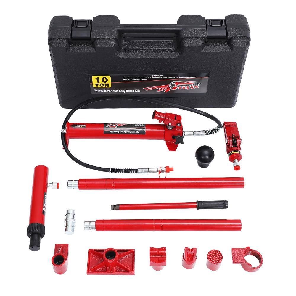 Red 10 Ton Hydraulic Porta Power Kit, 1.4m Hose, Frame Repair, Plastic Storage Case, Complete Set price history on PriceWatchPro