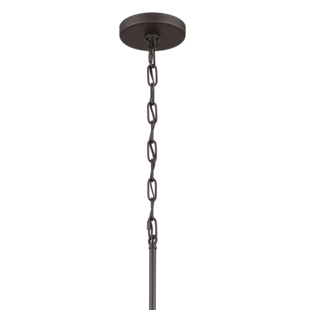 Stamos 24" Olde Bronze 5-Light Chandelier with Satin Etched Glass Shades