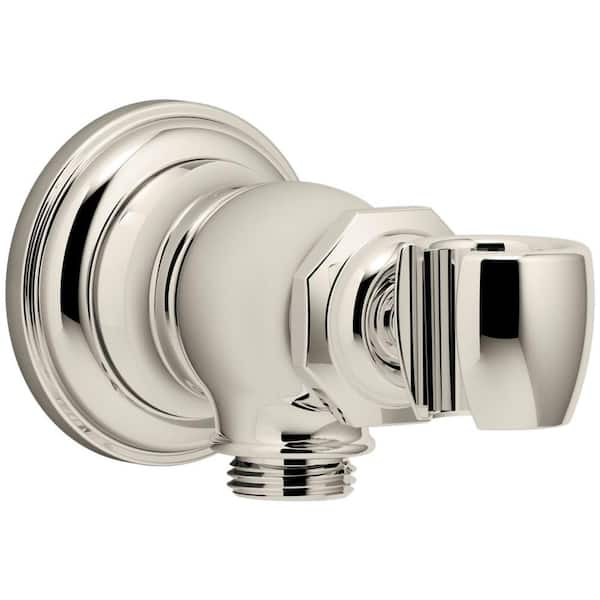 KOHLER Artifacts Wall-Mount Handshower Holder and Supply Elbow in Vibrant Polished Nickel