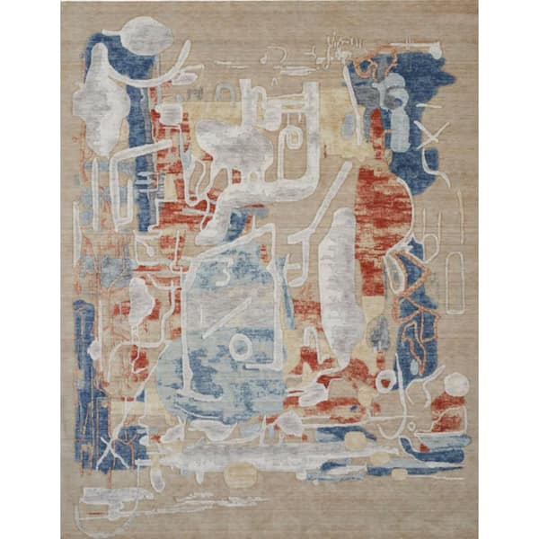 7 ft. x 9 ft. Multi-Colored Paintwrks Western Area Rug