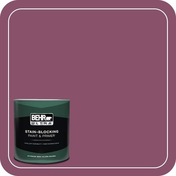 BEHR ULTRA 1 qt. #M120-7 Raspberry Crush Semi-Gloss Enamel Exterior Paint & Primer