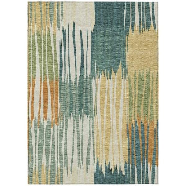 Chantille Machine Washable Indoor/Outdoor Abstract ACN2896 Basil 10 ft. x 14 ft. Area Rug