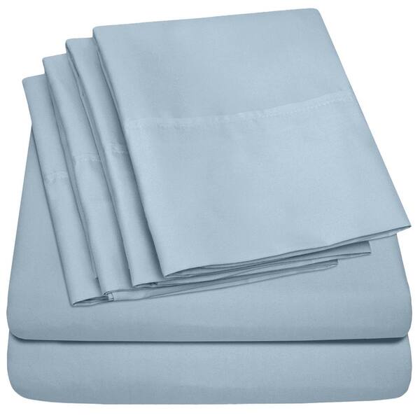 Sweet Home Collection  6-Piece Window Pane Brushed Microfiber