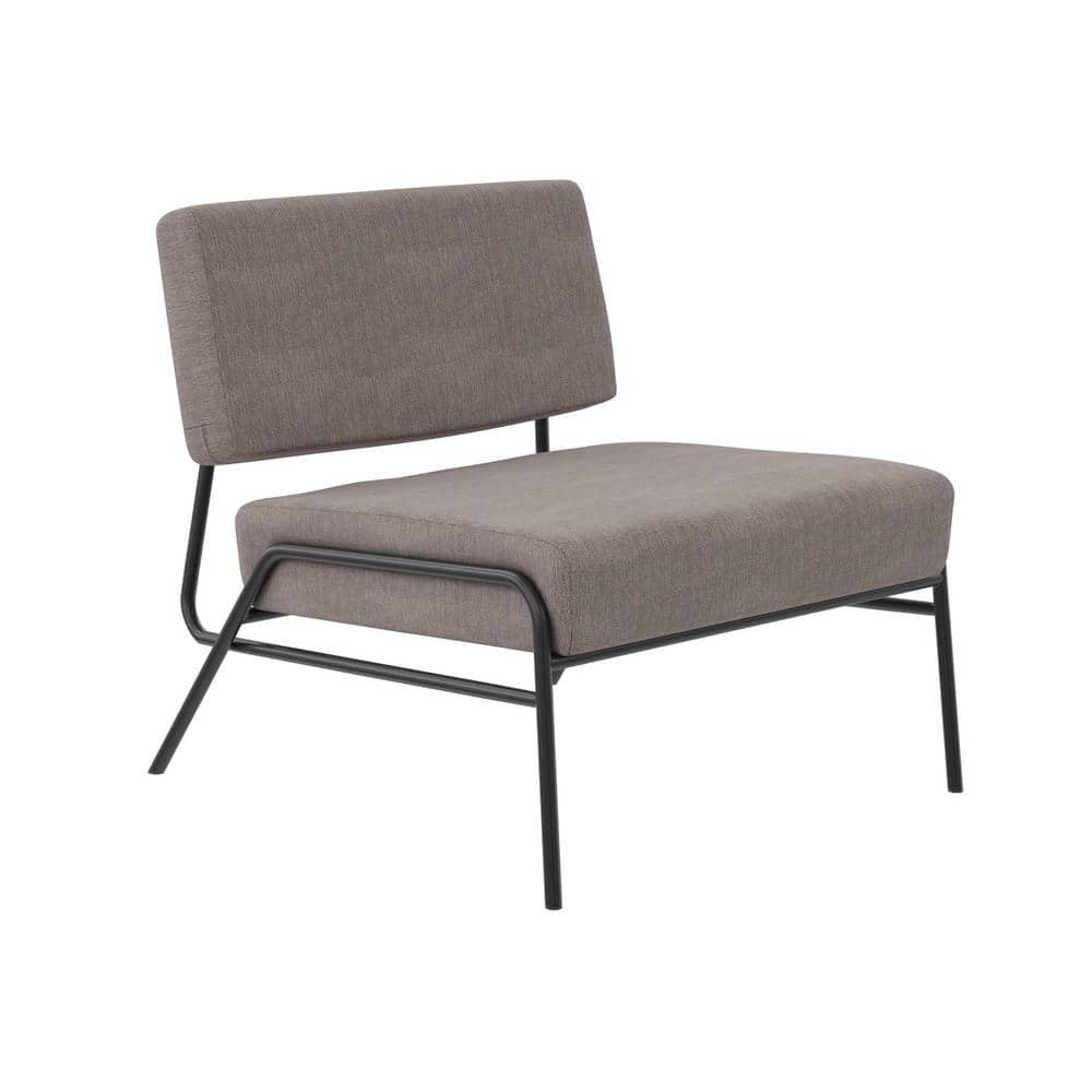 Novogratz Ciara 27 in. Light Gray Upholstered Linen Armless Side Chair DA2011329N The Home Depot