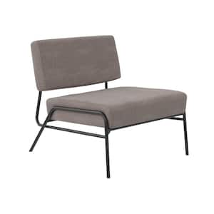 Ciara 27 in. Light Gray Upholstered Linen Armless Side Chair