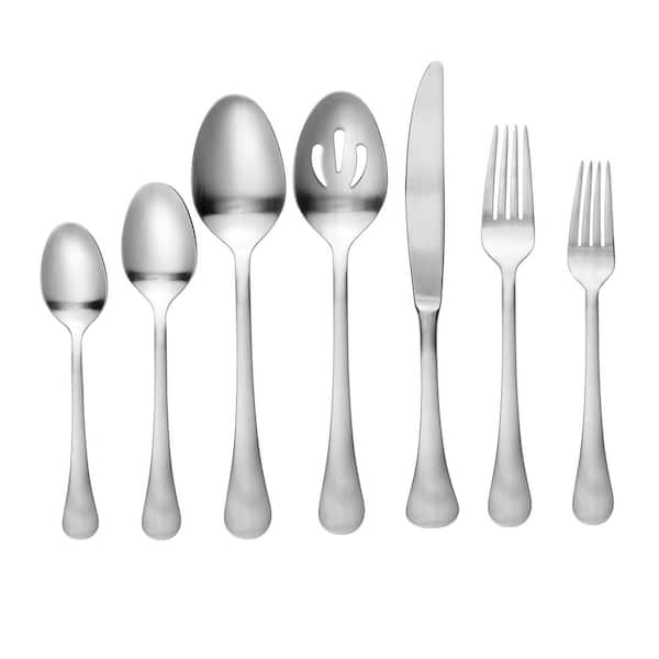 Lorren Home Trends 62-Piece 18/0 Satin Stainless Steel Flatware Set (Service for 12)