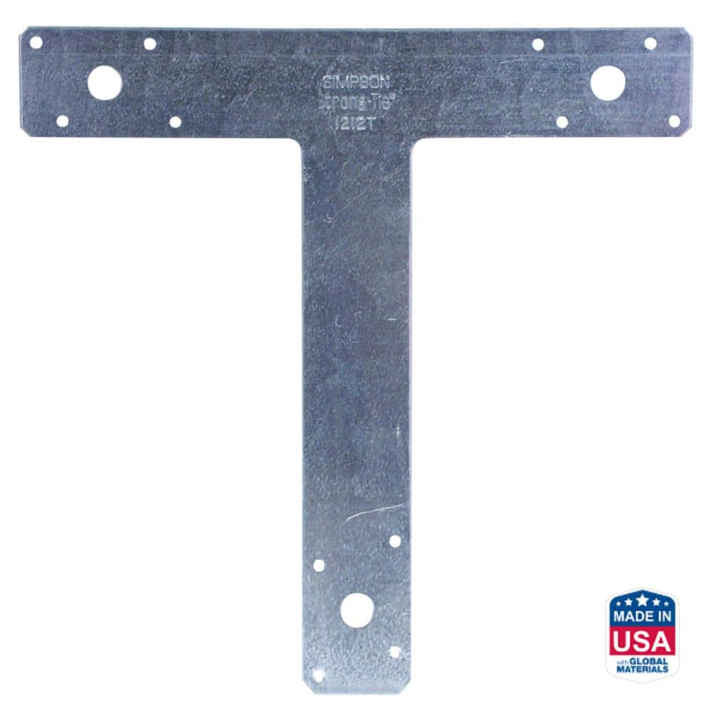 UPC 044315003301 product image for 12 in. x 12 in. 14-Gauge Galvanized T Strap | upcitemdb.com