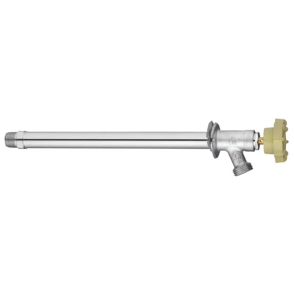 HOMEWERKS 1/2 in. MIP and 1/2 in. SWT x 3/4 in. MHT x 10 in. Chrome Plated Brass Anti-Siphon Frost Free Sillcock Valve