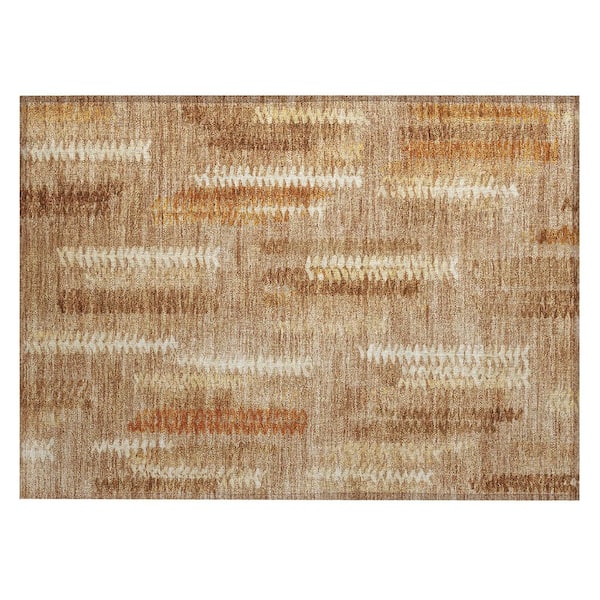 Chantille Machine Washable Indoor/Outdoor Abstract ACN2937 Copper 2 ft. x 3 ft. Accent Rug