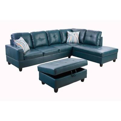 Turquoise Sectional Sofas Living, Teal Leather Sectional Sofa