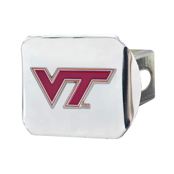 FANMATS NCAA Virginia Tech Color Emblem on Chrome Hitch Cover