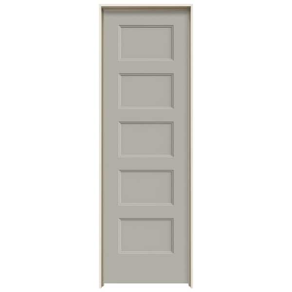 JELD-WEN 24 in. x 80 in. Conmore French Vanilla Paint Smooth Solid Core Molded Composite Single Prehung Interior Door