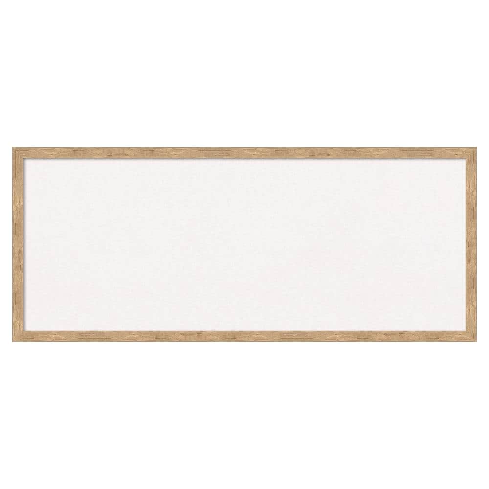 Amanti Art Imprint Light Bronze Wood White Corkboard 31 in. x 13 in