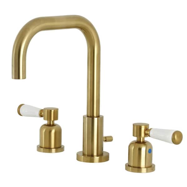 Paris 8 in. Widespread 2-Handle Bathroom Faucet in Brushed Brass