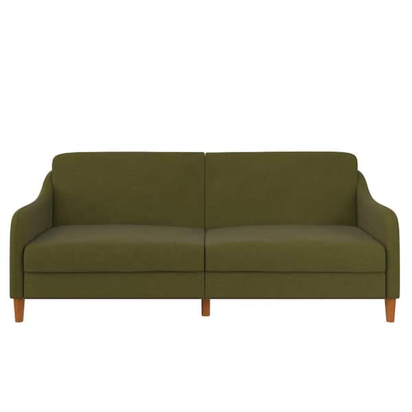 DHP Jalen Green Linen Upholstered Futon