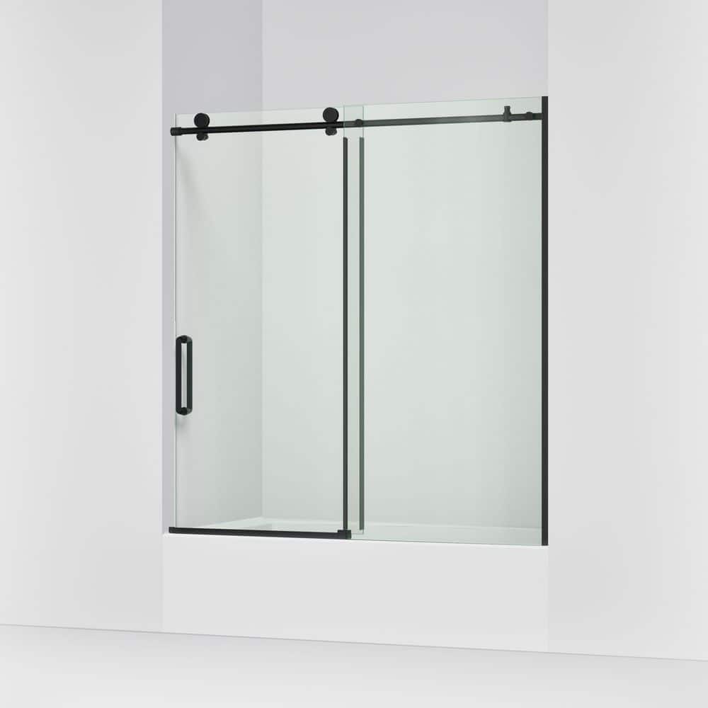 KOHLER Cursiva 56-60 in. W x 62 in. H Sliding Frameless Bath Tub