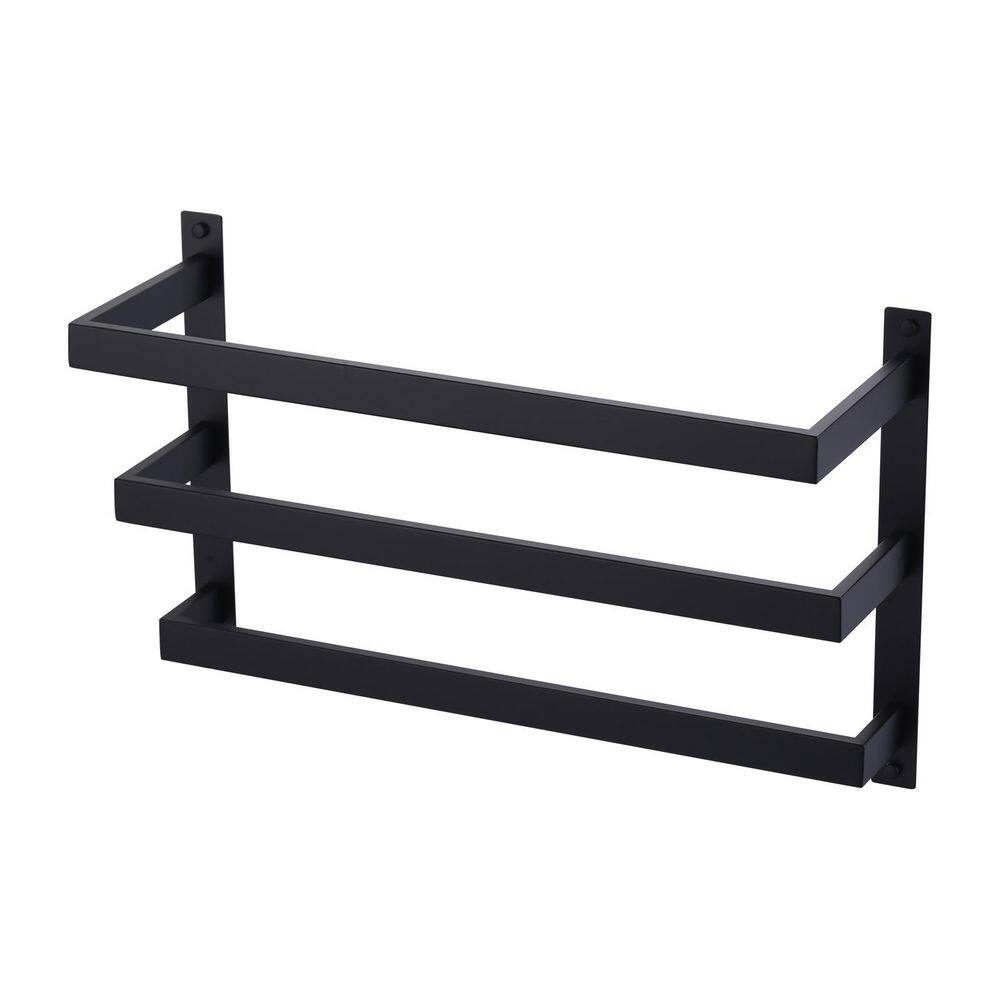 Square 20 in. 3-Tier Wall Mounted Towel Rack in Matte Black price history on PriceWatchPro