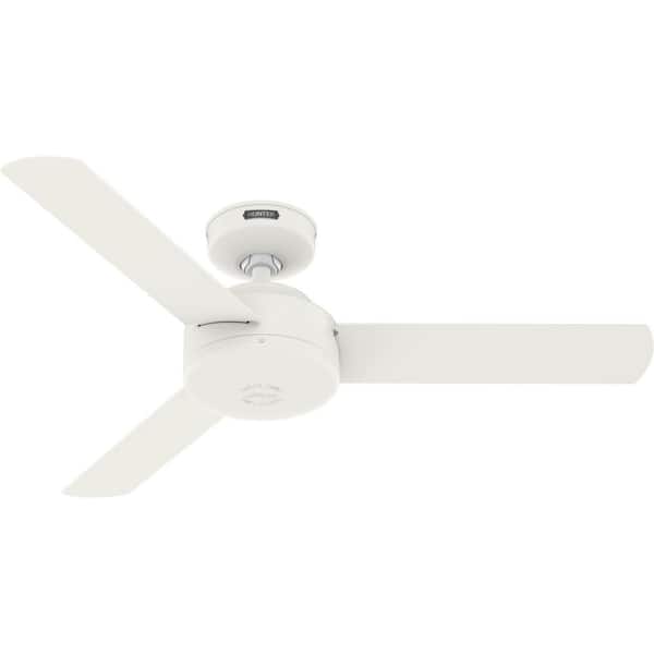 Hunter Presto 44 in. Indoor Ceiling Fan in Matte White with Wall Control Included For Bedrooms