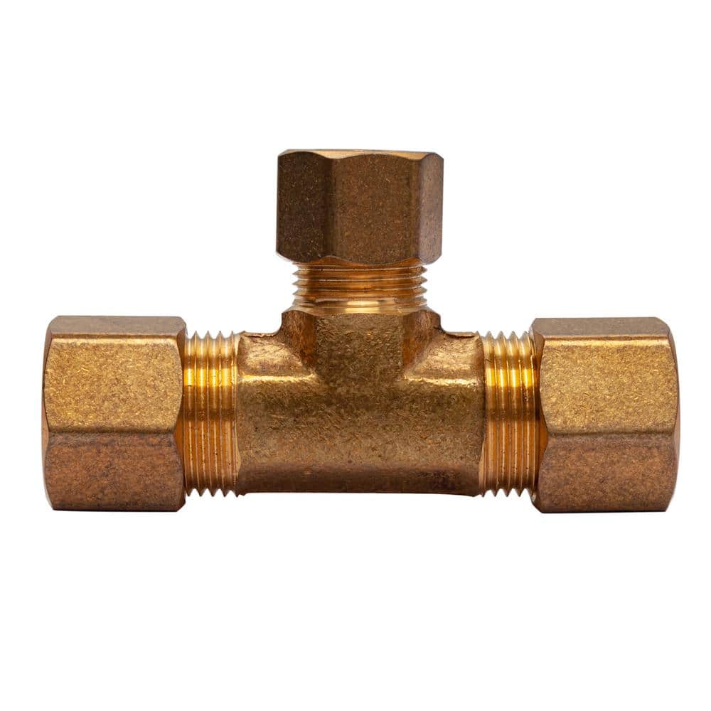 1/2 in. O.D. x 1/2 in. O.D. x 3/8 in. O.D. Comp Brass Compression Reducing Tee Fitting (5-Pack) price history on PriceWatchPro
