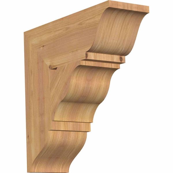 Ekena Millwork 5.5 in. x 18 in. x 18 in. Western Red Cedar Funston Traditional Smooth Bracket