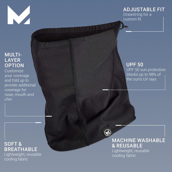 Mission Black All-Season Adjustable Neck Gaiter 109471 - The Home