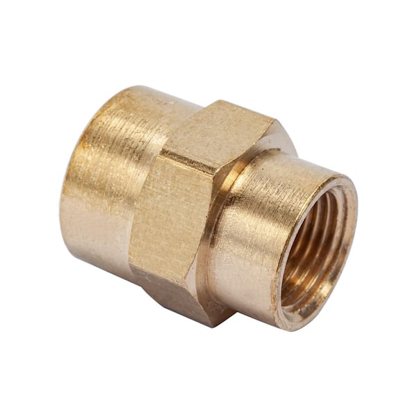 LTWFITTING 1/2 in. FIP x 3/8 in. FIP Brass Pipe Reducing Coupling Fitting (5-Pack)