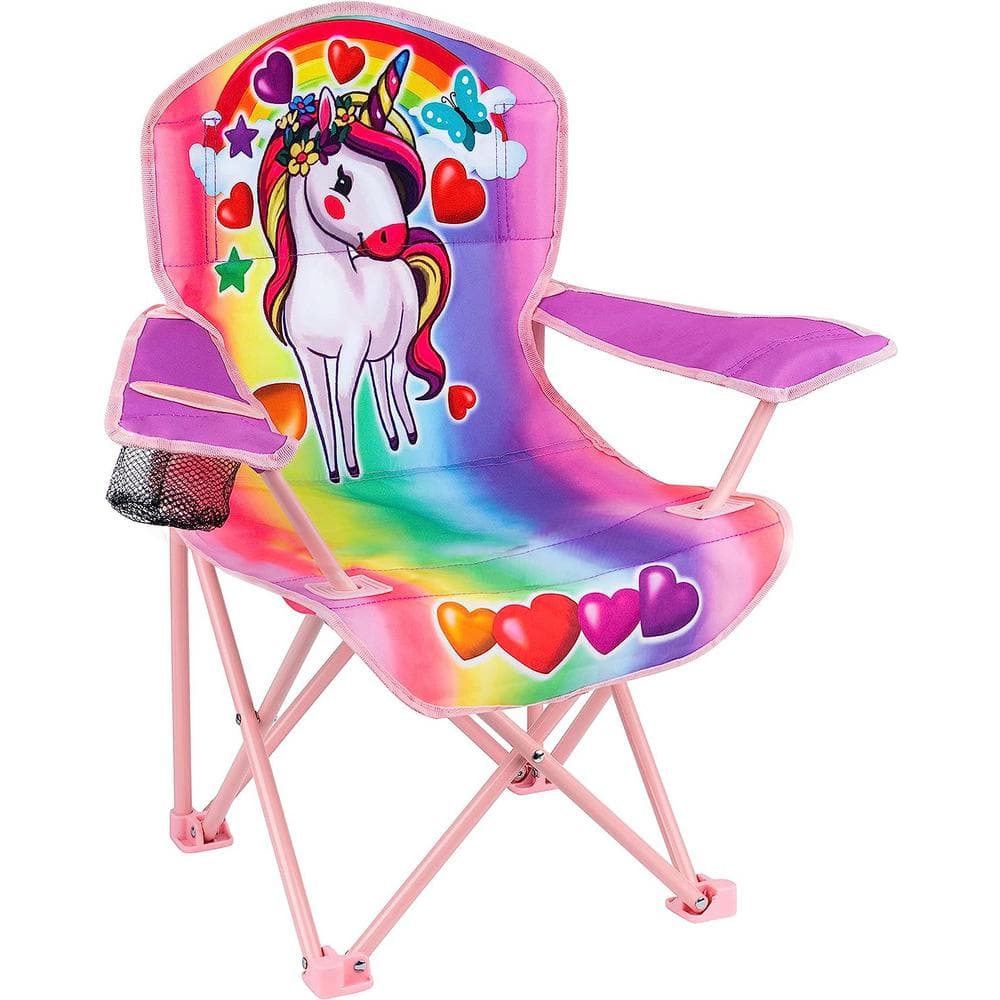 Outdoor Unicorn Chair for Kids Foldable Childrens Chair for Camping, Tailg