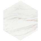 Eterno Carrara Hex 8-5/8 in. x 9-7/8 in. Porcelain Floor and Wall Tile (11.56 sq. ft. / case)