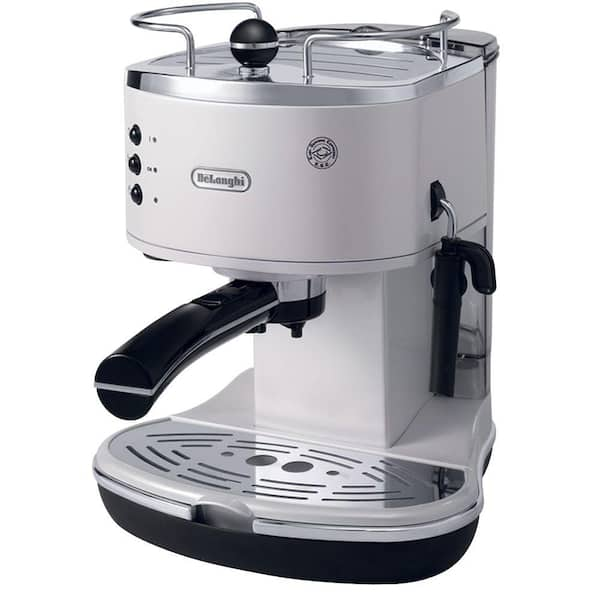 DeLonghi Icona Espresso 15-Bar White Espresso Machine and Cappuccino Maker