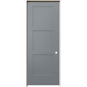 32 in. x 80 in. Birkdale Stone Stain Left-Hand Smooth Hollow Core Molded Composite Single Prehung Interior Door