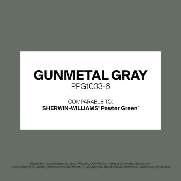 1 gal. PPG1033-6 Gunmetal Gray Semi-Gloss Exterior Paint