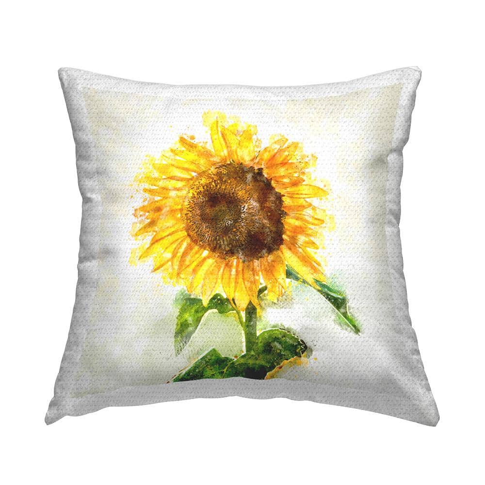 Blooming Sunflower Farmhouse Garden Yellow Square Outdoor Throw Pillow price history on PriceWatchPro