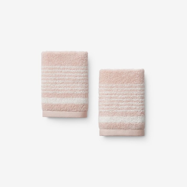 Company Cotton Plush Spa Stripe Rose Quartz Cotton Single Wash Cloth