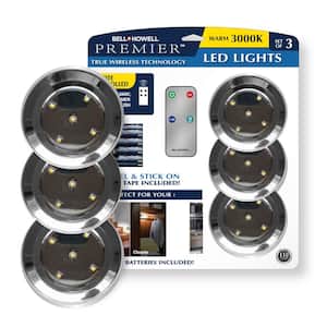 Premier Chrome Warm Integrated LED Under Cabinet Light with Remote (3-Pack)