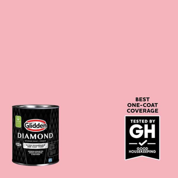 Glidden Diamond 1 qt. PPG1184-3 Powder Rose Eggshell Interior Paint with Primer