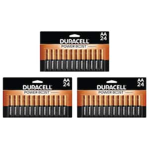 Coppertop Alkaline AA Battery, 24-count Battery Mix Pack (72 Total Batteries)