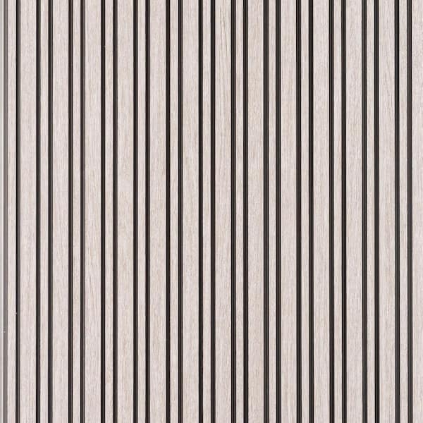 FROM PLAIN TO BEAUTIFUL IN HOURS Urban Stripes 1/4 in. x 1 ft. x 9.3 ft. Ash Glue-Up Foam Wood Slat Walls (20-Pack) 186 sq. ft.