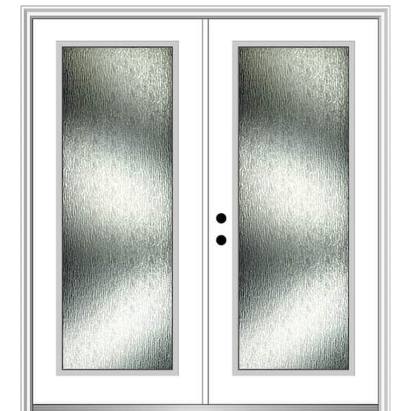 MMI Door Rain Glass 64 in. x 80 in. Right-Hand Inswing Full Lite Primed Prehung Front Door on 4-9/16 in. Frame