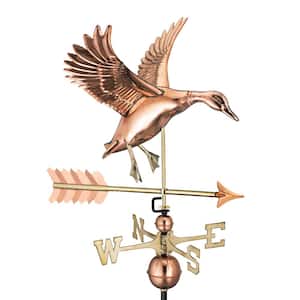 Landing Duck with Arrow Weathervane-Pure Copper