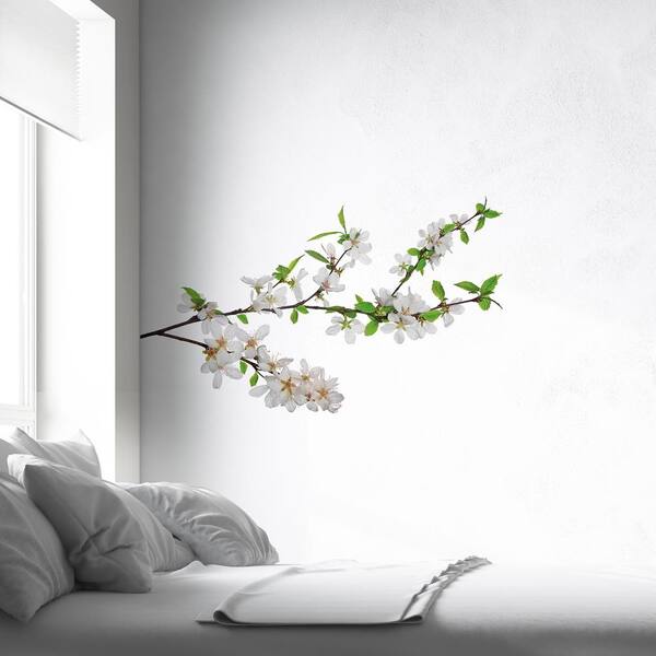 Brewster 39-2/5 in. x 13-3/4 in. White Branch Wall Decals