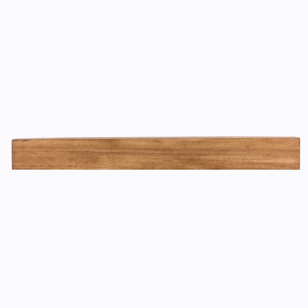Dogberry Collections Modern Farmhouse 48 in. Aged Oak Cap - Shelf Mantel