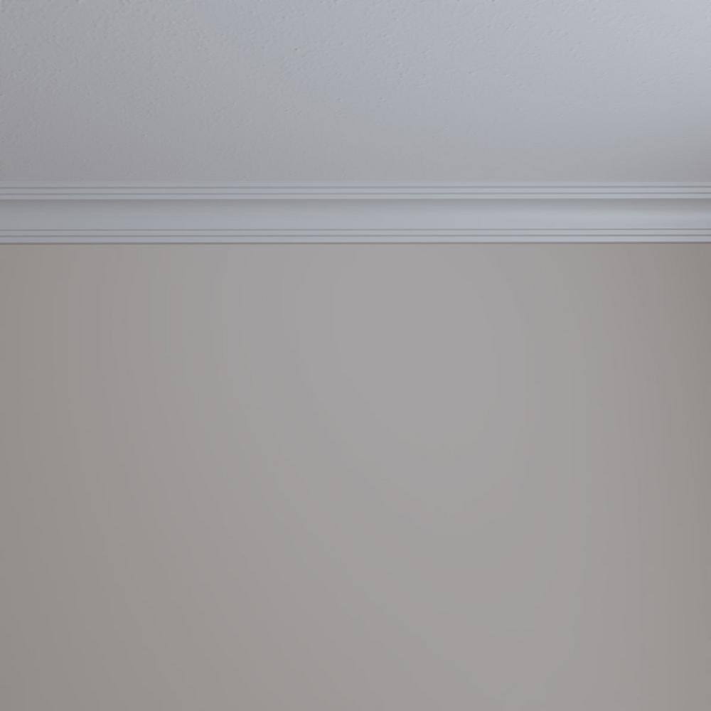 94.5" White Polyurethane Smooth Crown Moulding