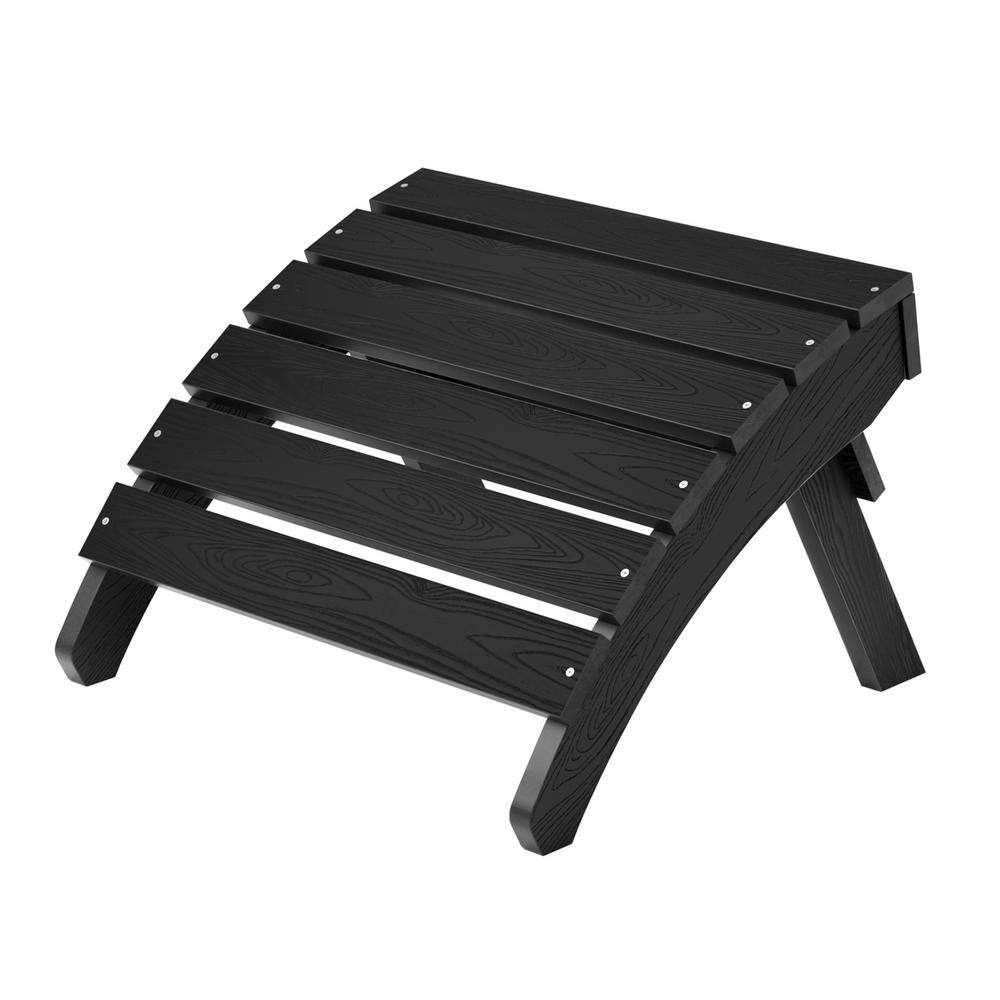 Reviews for Mximu Black Plastic Outdoor Folding Adirondack Ottoman Pg