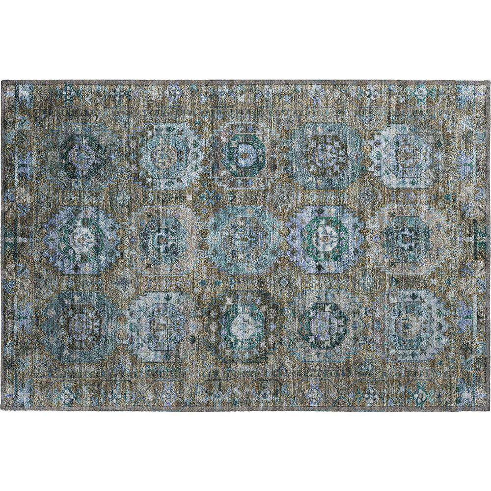 Modular Accent Rugs Addison Rugs Mayfield Premium Machine Washable Abstract AMF2024 Brown 2 ...