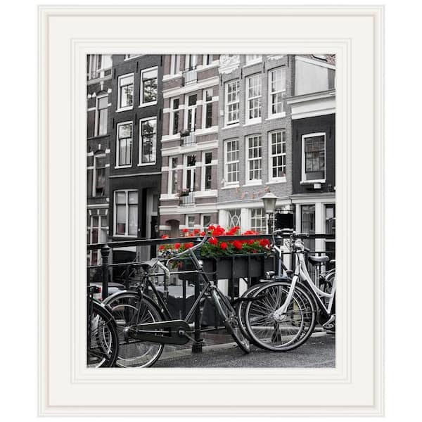 Amanti Art Opening Size 16 in. x 20 in. Ridge White Picture Frame