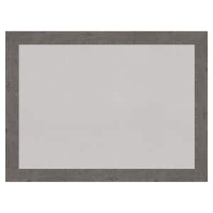 Rustic Plank Grey Narrow Framed Grey Corkboard 31 in. x 23 in. Bulletin Board Memo Board