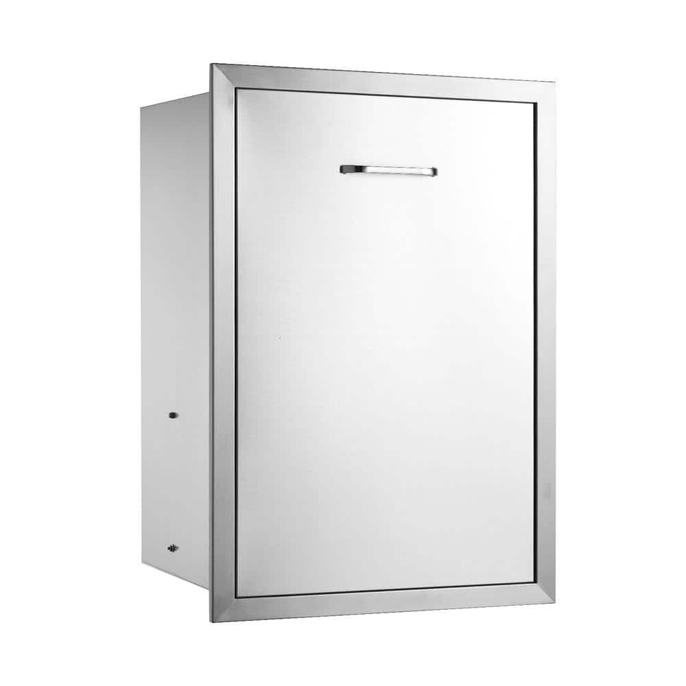 Stainless Steel Pull Out Trash Drawer 19.7 in. W x 26.5 in. H Stainless Steel Outdoor Kitchen Drawer with Trash Bag Ring price history on PriceWatchPro