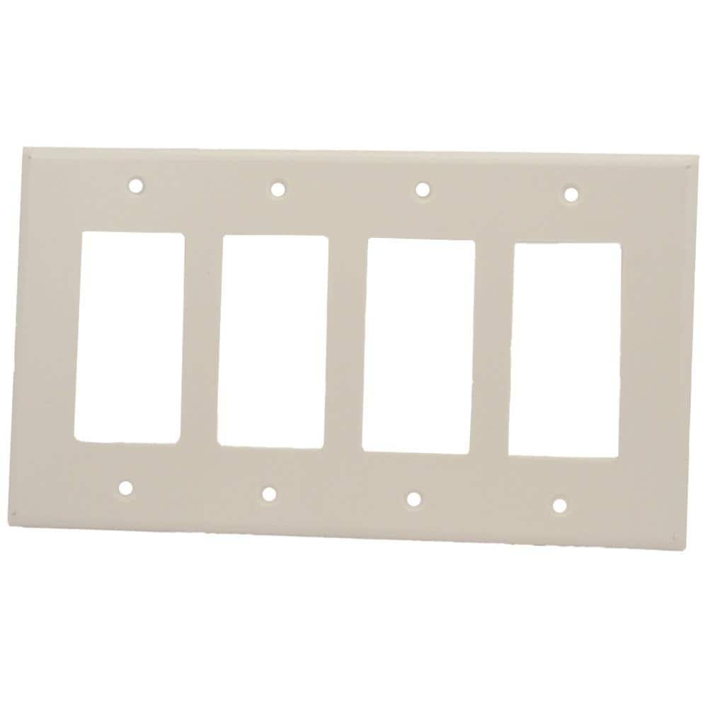 4-Gang White Decora/Rocker Plastic Midway/Midsize Wall Plate (1-Pack) 80612-W price history on PriceWatchPro