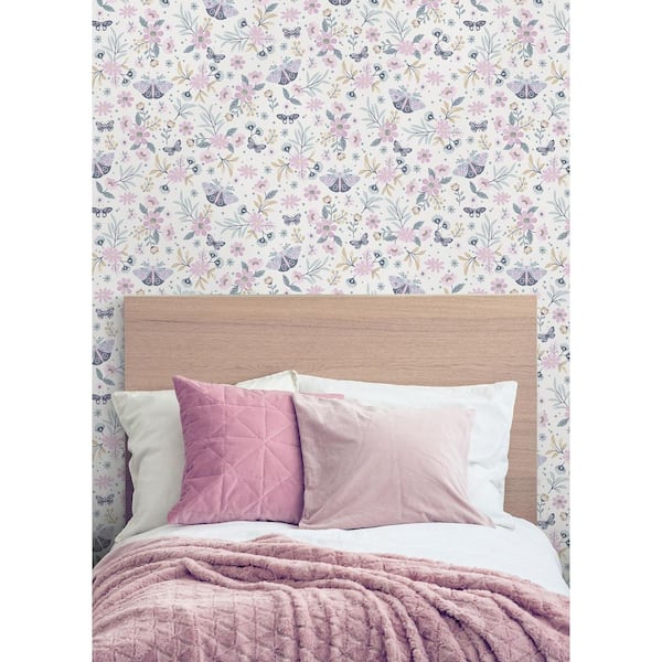 Multi-Colored Zev Butterfly Matte Paper Non-Pasted Wallpaper Roll