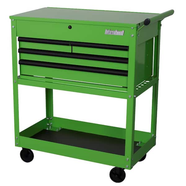 International 33 in. 4-Drawer Green Tool Cart
